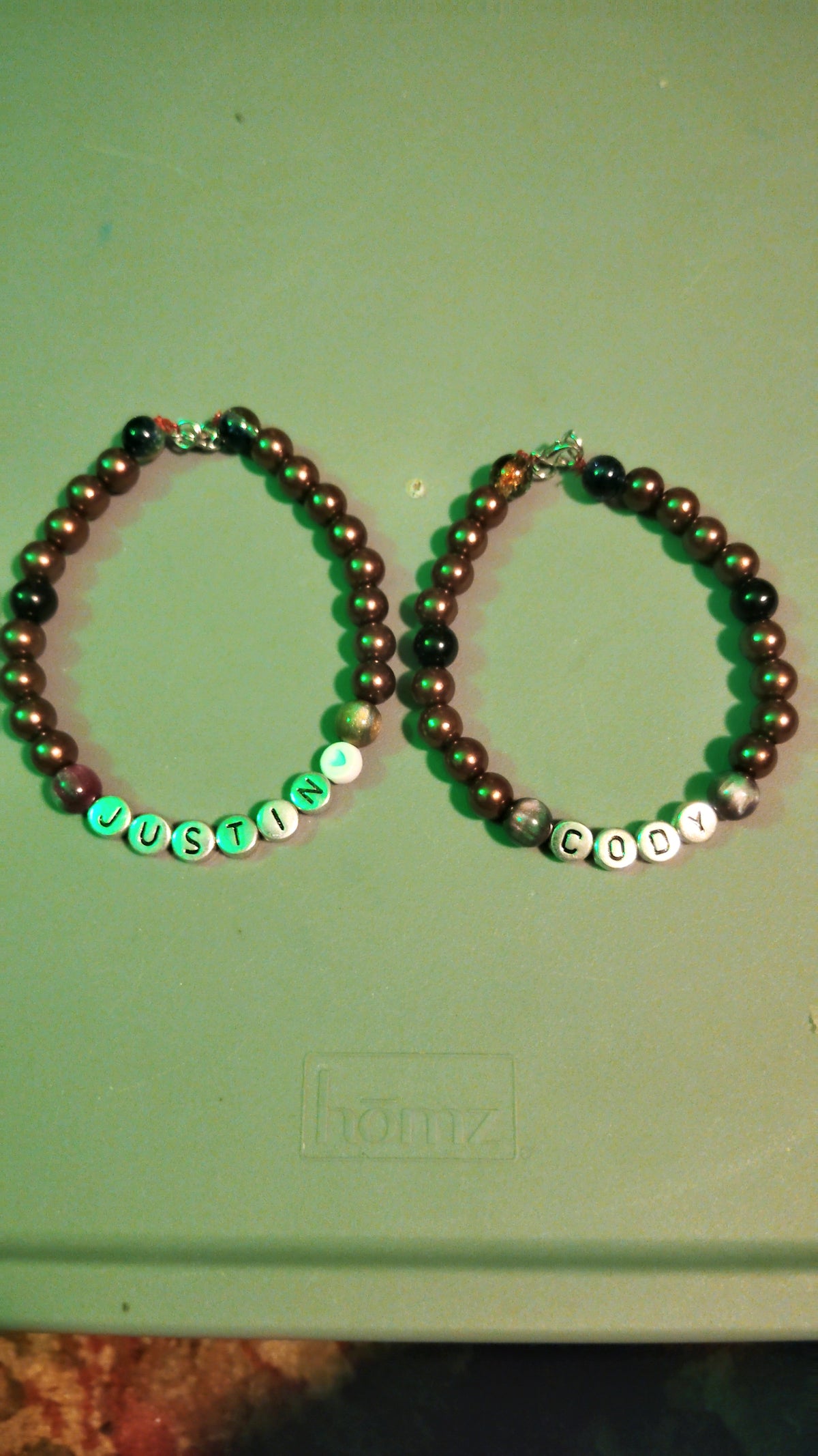 Custom Silver Letter Bracelet